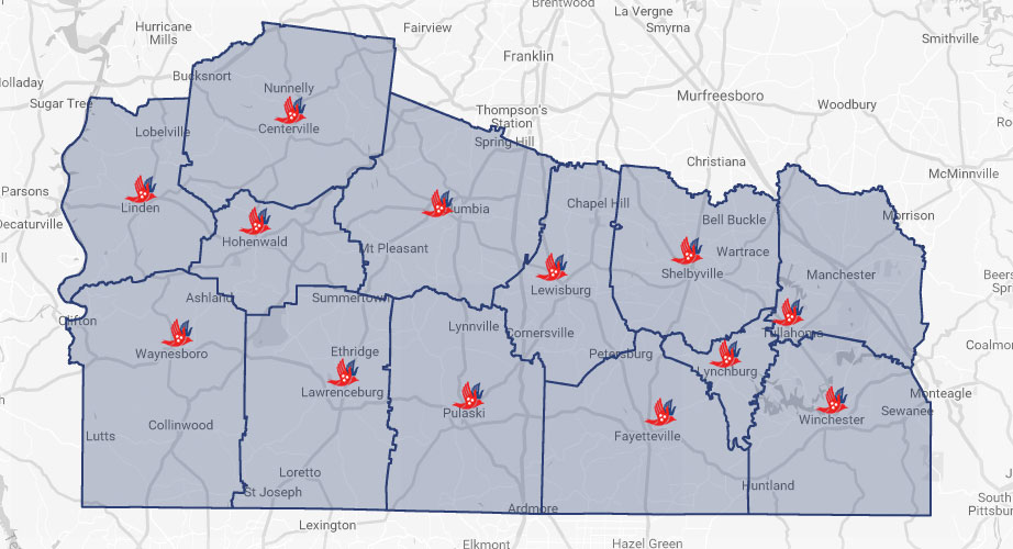 Counties of SCHRA